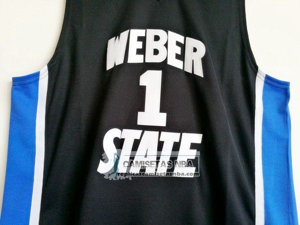 Camiseta NCAA Weber State Lillard Negro